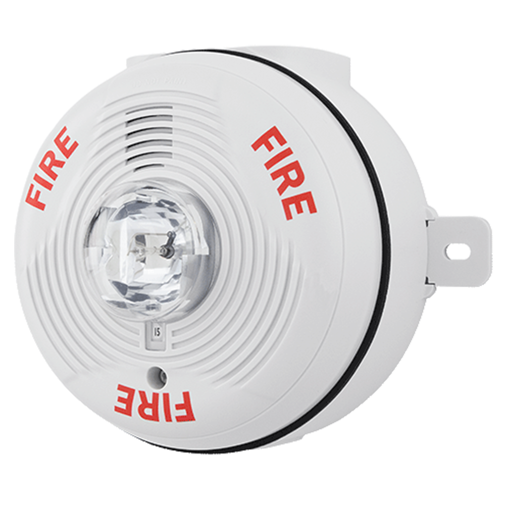 System Sensor PC2WK 2Wire Horn/Strobe, Ceiling Mount, White, Outdoor