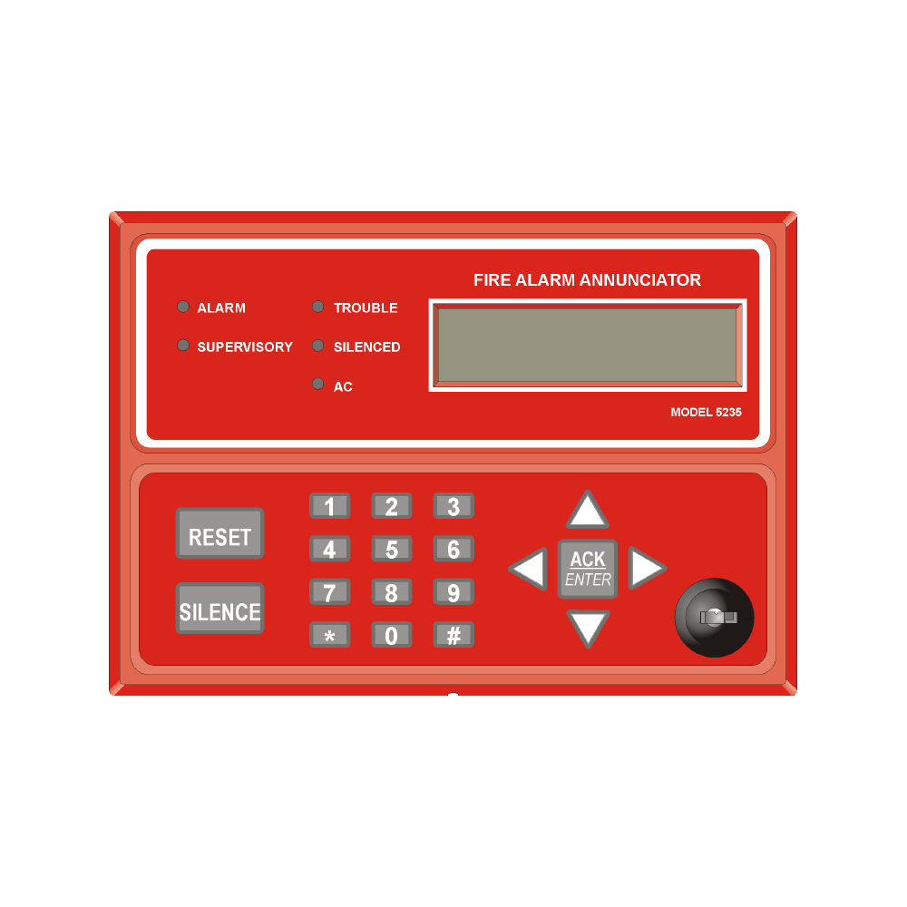 Silent Knight Sk5235 Lcd Remote Annunciator For The Sk58