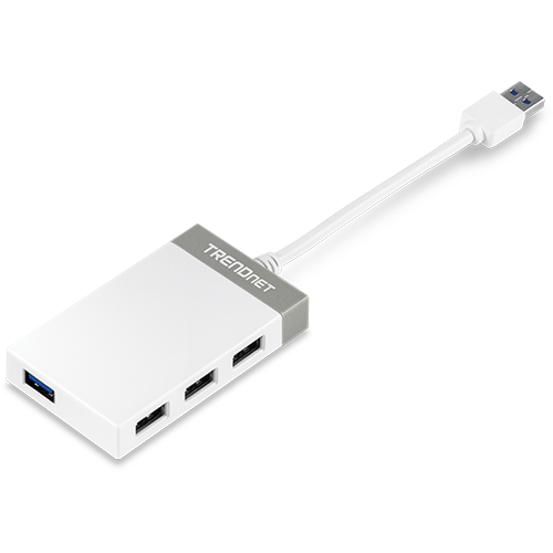 4-Port USB 3.0 Mini Hub - USB Hub - TRENDnet TU3-H4E